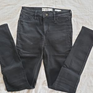 Hollister Black Super Skinny High Rise Jeans